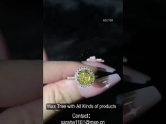 Anillos CZ de plata esterlina 925 con color de piedra clara