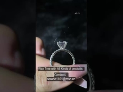 Anillos de compromiso Swarovski redondos de 2.18 g Anillos de plata 925 CZ