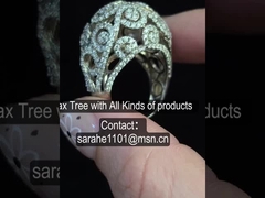 8.35g Cubico Zirconia Oval Anillos de compromiso AAA 1.5 quilates CZ Anillo de solitario