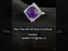 AAA 925 Anillos de plata de piedra preciosa con piedra amatista 4.1g