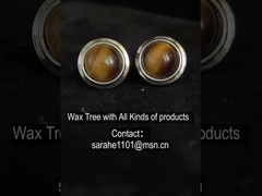 Rodo Revestido con 925 de Plata Esterlina Orecillos de piedra preciosa Orecillos redondos de piedra de tigre