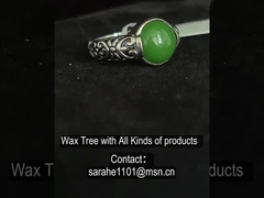 Anillos de piedra preciosa de plata 925 tallados 10x10 mm anillo redondo de jade verde oscuro