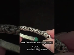 Personalizado 925 de plata esterlina brazaletes Malaquita Bezel ajuste para mujeres