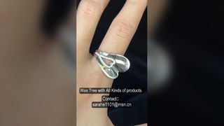 Anillos de plata 925 con circonita cúbica, corte radiante, forma de pera.