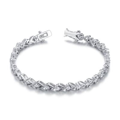 Pulsera de plata de Cartier Friendship Bracelets Flower 925 CZ para las mujeres
