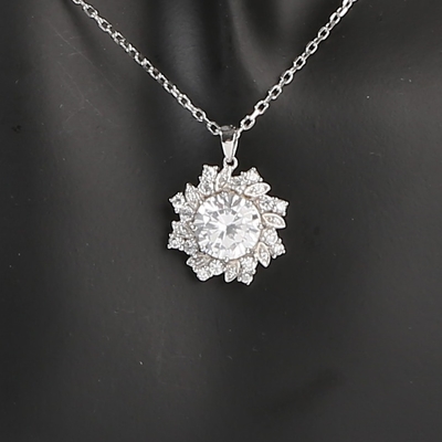 Poder del tótem de la joyería de la personalidad del colgante de plata de la piedra preciosa del colgante 925 de Sun para las mujeres