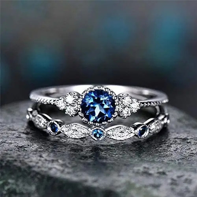 3.0m m Diamond Band Rings para mujer, 925 Sterling Silver Diamond Engagement Rings
