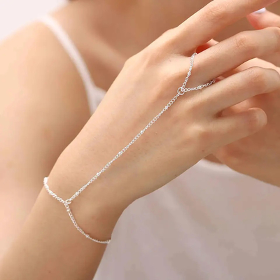 El diseñador personalizado pulsera de plata simple de las mujeres elegantes 925