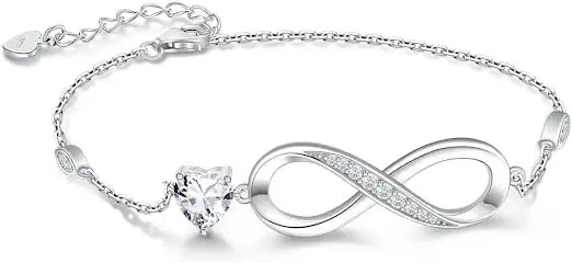 El corazón encantador Diamond Bracelet 925 Sterling Silver Adjustable de las mujeres de la moda