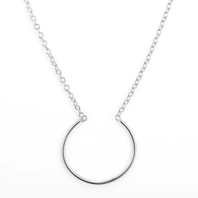 Mujeres Simple Circón CZ colgante 925 collar de plata 45cm longitud de la cadena caja de regalo asequible