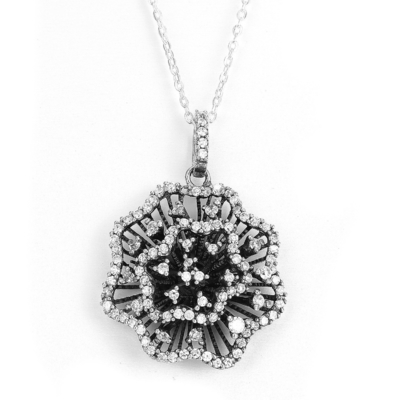 Colgante redondo CZ asequible 925 plata esterlina joyería de moda regalo para mujeres