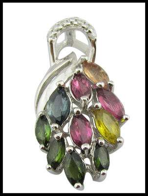 925 Cushión de plata esterlina Jade blanco Marquesa piedra preciosa colgante collar para mujer elegante