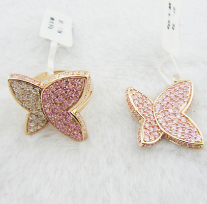 Conjunto de joyas con logotipo 925 con auriculares AAA CZ