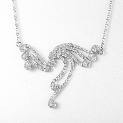 Circona cúbica 925 Sterling Silver Necklaces Flying Pheonix