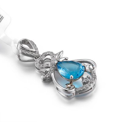 Casarse la joyería de las señoras de Crystal Pendant 925 Sterling Silver Chain Necklace Womens del corazón