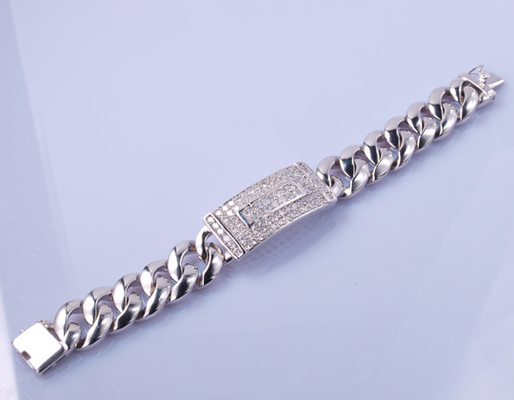 la pulsera de plata 100g del 19cm 925 CZ personalizó a Sterling Silver Friendship Bracelets