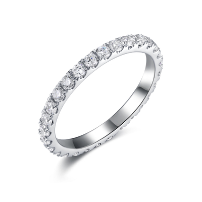 anillos de compromiso de plata de 1.50g 925 Diamond Rings Noble Round Diamond