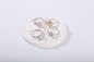 El rosa de plata Moissanite de 925 CZ suena los anillos de bodas eternos 1.78g para las mujeres