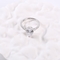 Los anillos de compromiso formados redondos 2.18g de Swarovski juntan 925 anillos de plata de la CZ