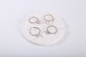 compromiso Ring Unisex Silver Wedding Rings de 1.30g 925 CZ para los pares