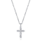 joyería de encargo del Zircon de 3.25m m de la CZ del collar santo pendiente de plata cúbico 2.02g de la cruz