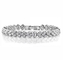 Diamante de Roman Chain Heart Designs 925 Sterling Silver Tennis Bracelet Zirconia