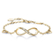 El rodio ajustable de 925 mujeres de Sterling Silver Infinity Symbol Bracelet plateó