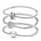 La cadena linda plateada de plata de la pulsera encanta el regalo de la joyería de DIY que hace el rodio plateado