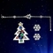 Pulseras del árbol de navidad para la estrella Jingle Bell Adjustable Xmas del copo de nieve de las muchachas de los niños