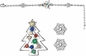 Pulseras del árbol de navidad para la estrella Jingle Bell Adjustable Xmas del copo de nieve de las muchachas de los niños