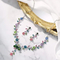 La joyería de Crystal Silver 925 de la flor del racimo de la hoja fijó el sistema del colgante y del pendiente de las mujeres que se casaba