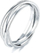 Sterling fino 925 anillos de plata de la CZ, 4.20g Sterling Silver Rings sólido