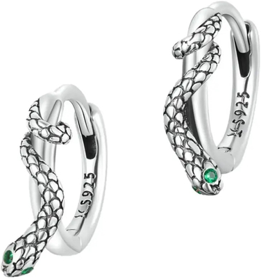 Pendientes de plata de la CZ del aro 925, mujeres de Sterling Silver Hoop Earrings For