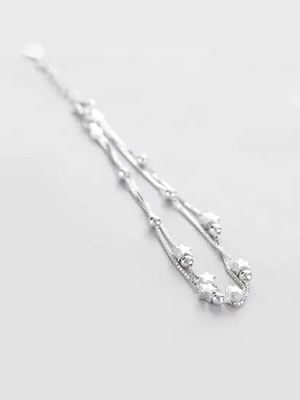 Nueva S925 pulsera de plata, pulsera de la CZ de la plata del colgante 925 de la estrella de las mujeres
