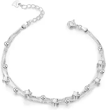 Nueva S925 pulsera de plata, pulsera de la CZ de la plata del colgante 925 de la estrella de las mujeres