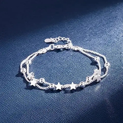 Nueva S925 pulsera de plata, pulsera de la CZ de la plata del colgante 925 de la estrella de las mujeres
