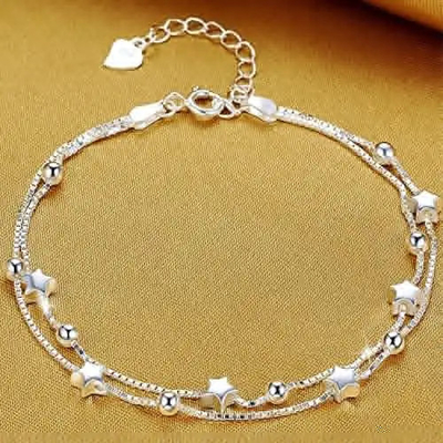 Nueva S925 pulsera de plata, pulsera de la CZ de la plata del colgante 925 de la estrella de las mujeres