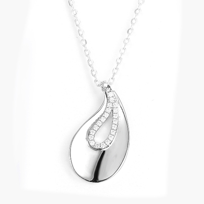 Colgante de piedra preciosa de plata grabado con láser personalizado para mujeres