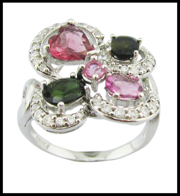 Anillos de piedra preciosa de plata 925 hechos a mano para exquisita artesanía