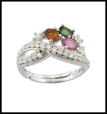 Anillos de piedra preciosa de plata avanzada 925 Anillos de tipo joyería para mujeres