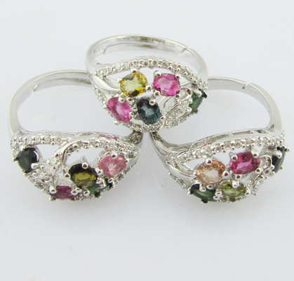 925 Anillos de plata con piedras preciosas Peso de plata 3-5 g Oportunidad informal / fiesta