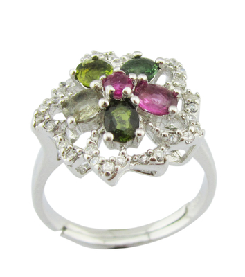 Anillos de piedra preciosa de plata esterlina con anillos de pureza 925 tamaño 7 10 adecuado