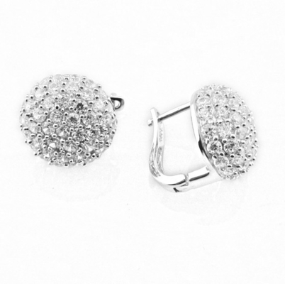 Elegantes pendientes de plata 925 con cadena de cerradura de langosta