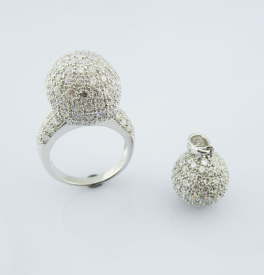 Elegantes pendientes de plata 925 con cadena de cerradura de langosta