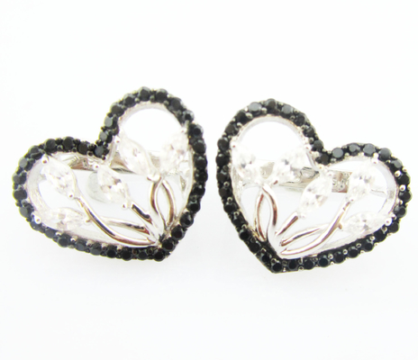 Elegante AAA Grado Cubico Zirconia Stud Aretes Plata 925 Joyería Set collar de plata esterlina y juegos de aretes para novia
