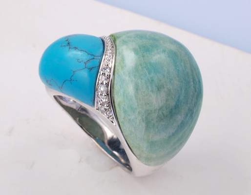 Anillos de piedras preciosas de plata 925 para fiestas casuales y aniversarios