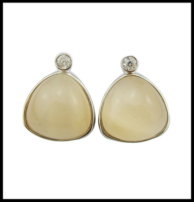 Colores de piedras preciosas Orecillos ligeros de plata Esterlina Joyería para mujeres