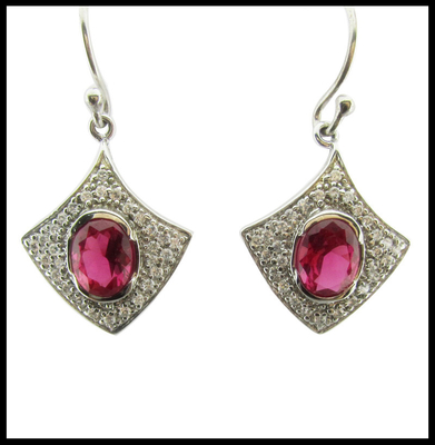 Elegante Sterling Silver Stone Orecillos Sterling Silver Gemstone Drop Orecillos Ligero Casual
