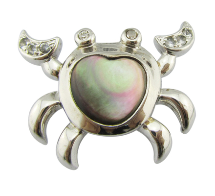 Colgante de color de conchas de animales 925 collar de piedra preciosa de plata para todos los días