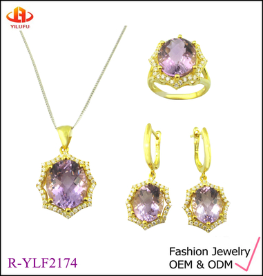 925 Plata Esterlina Joyería Conjunto con AAA CZ Piedras Clasificación Cerradura de langosta Logotipo personalizado